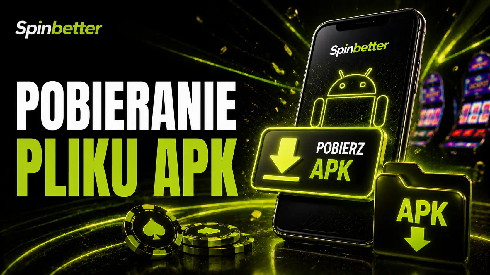 SpinBetter apk — ekran pobierania pliku instalacyjnego na Androida